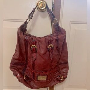 Badgley Mischka red handbag